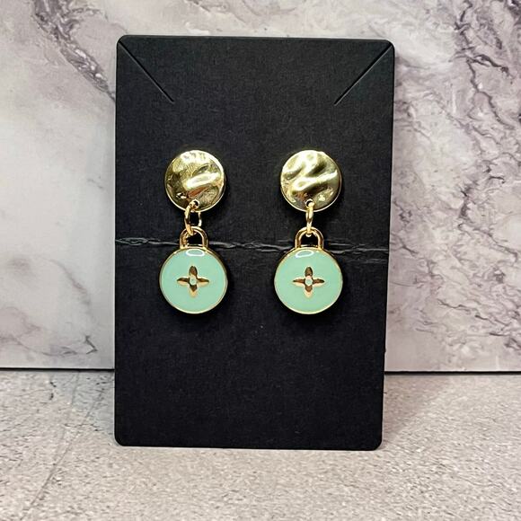 Louis Vuitton Monogram Flower Charms - Designed as Earrings - Handmade - Picture 1 of 4